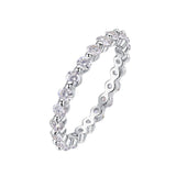 Moissanite S925 Silver Moissanite Solid-Band Ring