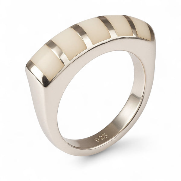 Mother of Pearl Ring Sterling Silver Ring