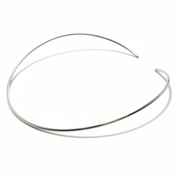 Collar Open 3mm Necklace 925 Sterling Silver