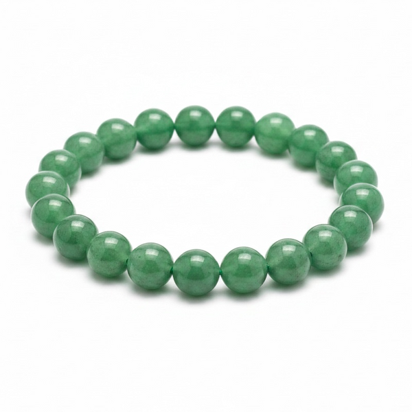 Crystal Aquamarine Round Bead Bracelet