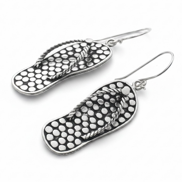 Thong Dotted Sterling Silver Earring