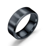 Titanium Black Burnished Band - Width 8 mm