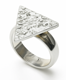 Hammered Triangle Sterling Silver Ring