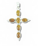 Amber Sterling Silver Cross