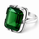 Green Quartz Sterling Silver Ring
