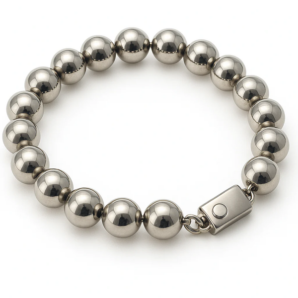 Ball Bracelet Sterling Silver 12mm – Handcrafted Taxco