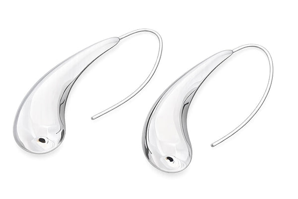 Large Teardrop Sterling Silver Earrings | .925 Silver