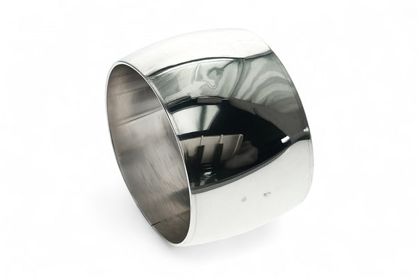 Plain Half Moon 14mm Sterling Silver Band