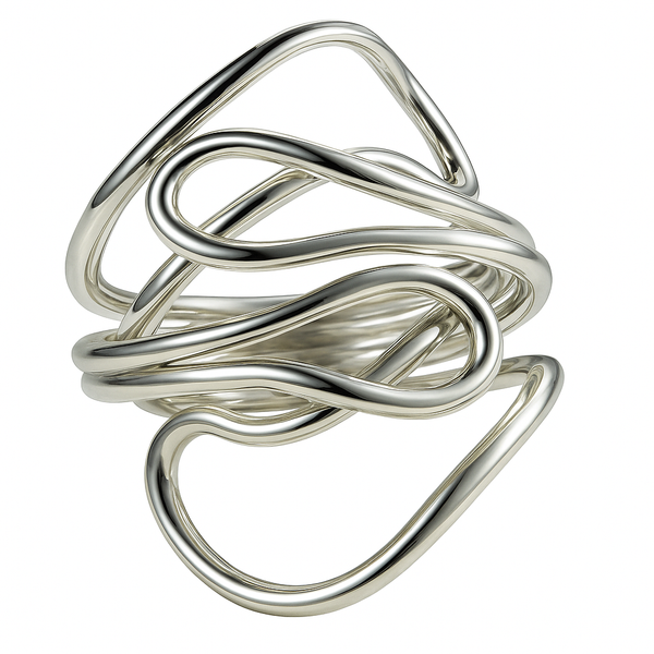 Wired Entwined Lassoo Sterling Silver Ring