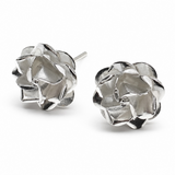 Rose 11mm Sterling Silver Stud Earrings