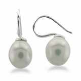 Pearl Sterling Silver 12mm Drop Earring