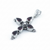 Garnet Sterling Silver Pendant