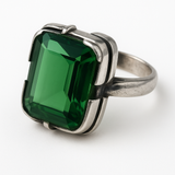 Green Quartz Sterling Silver Ring