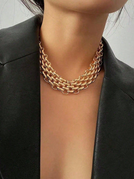 Gold Single Layer Gold Fashion Necklace