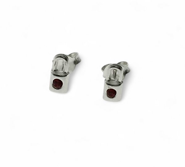 Mini Padlock Sterling Silver Earring