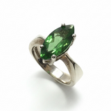 Green Stone Sterling Silver Ring