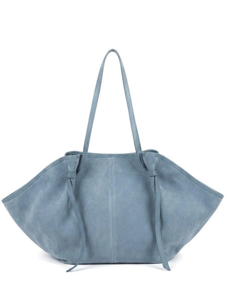 Italian Oversized Suede Leather Shopper Bag