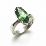 Green Stone Sterling Silver Ring