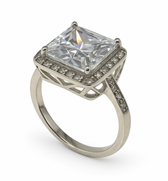 Cubic Zirconia Sterling Silver Ring
