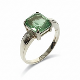 Green Stone Sterling Silver Ring