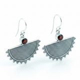 Garnet Sterling Silver Earrings