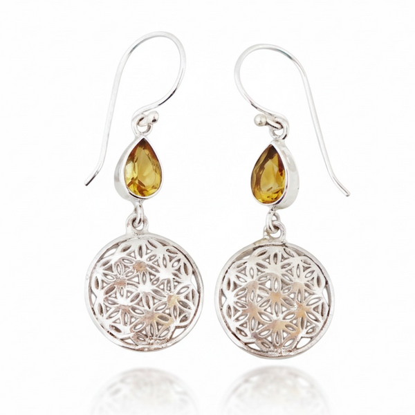 Citrine Sterling Silver Earrings