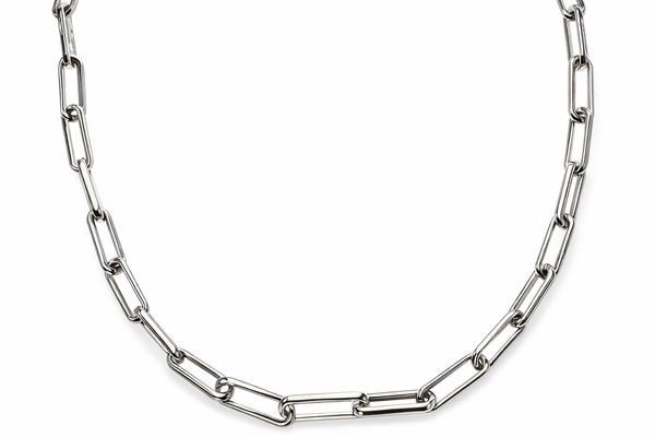 Sterling Silver 60cm Paper Clip Link Chain Necklace