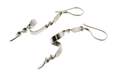 Jagged Twisted .925 Sterling Silver Earrings