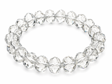 Crystal 9mm Stretchy Oval Faceted Bead Bracelet