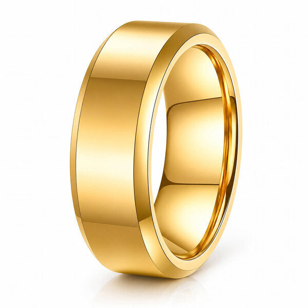 MEN'S PVD GOLD-PLATED STAINLESS STEEL RING