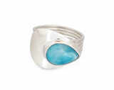 Larimar Sterling Silver Ring