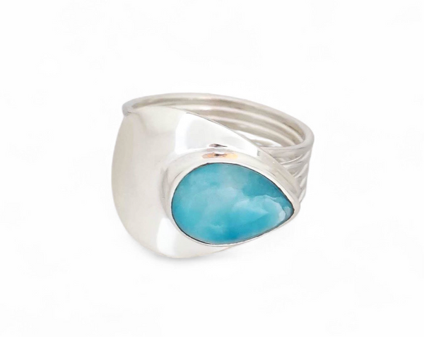 Larimar Sterling Silver Ring