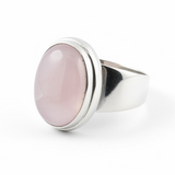 Rose Quartz Sterling Silver Ring