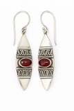 Garnet Sterling Silver Earrings