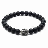Ball Black Agate Buddha Fashion Bracelet