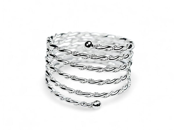 Rope Sterling Silver Coil Spring Ring