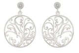 Tree of Life Cubic Zirconia .925 Sterling Silver Earrings