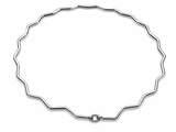 Collar Wave 1mm Light Sterling Silver Wire Necklace