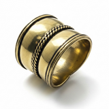 Brass Shield Tapered Ring