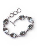 Green Amethyst Sterling Silver Bracelet
