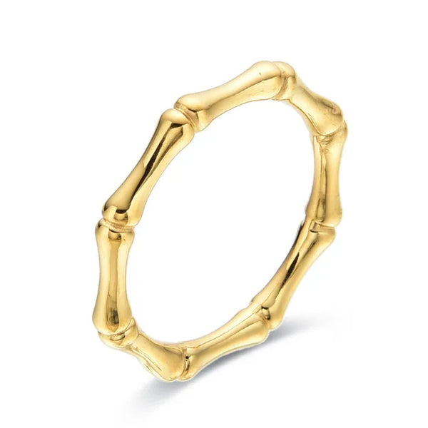 Gold Plated Bone 3mm Sterling Silver Band