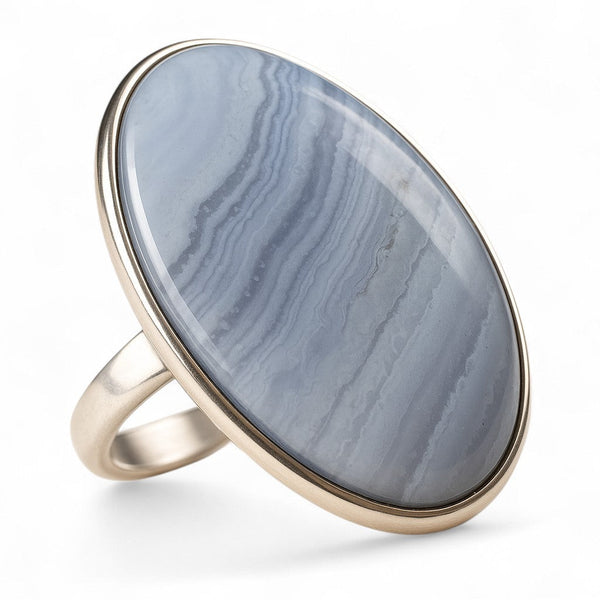 Blue Lace Agate Sterling Silver Ring