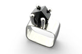 Onyx Sterling Silver Square Ring with Claw