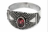 Garnet .925 Sterling Silver Ring