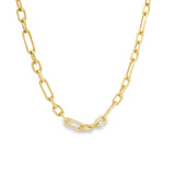 Gold Filled 18K 3mm Long Small Paper Clip Chain (F167)