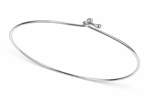 Sterling Silver Loop Knot Bangle