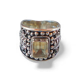 Citrine Armadillo Sterling Silver Ring