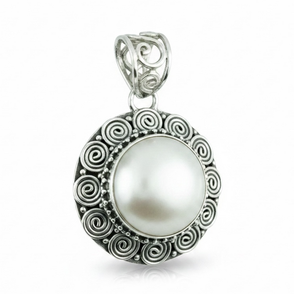 Pearl Mabe Sterling Silver Pendant