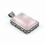 Rose Quartz Sterling Silver Pendant