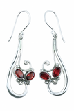 Garnet Sterling Silver Earrings